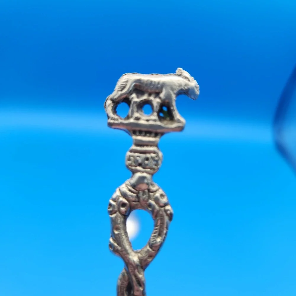 Vintage Italian Demitasse Souvenir Spoons‎ - Winged Lion and Capitoline Wolf